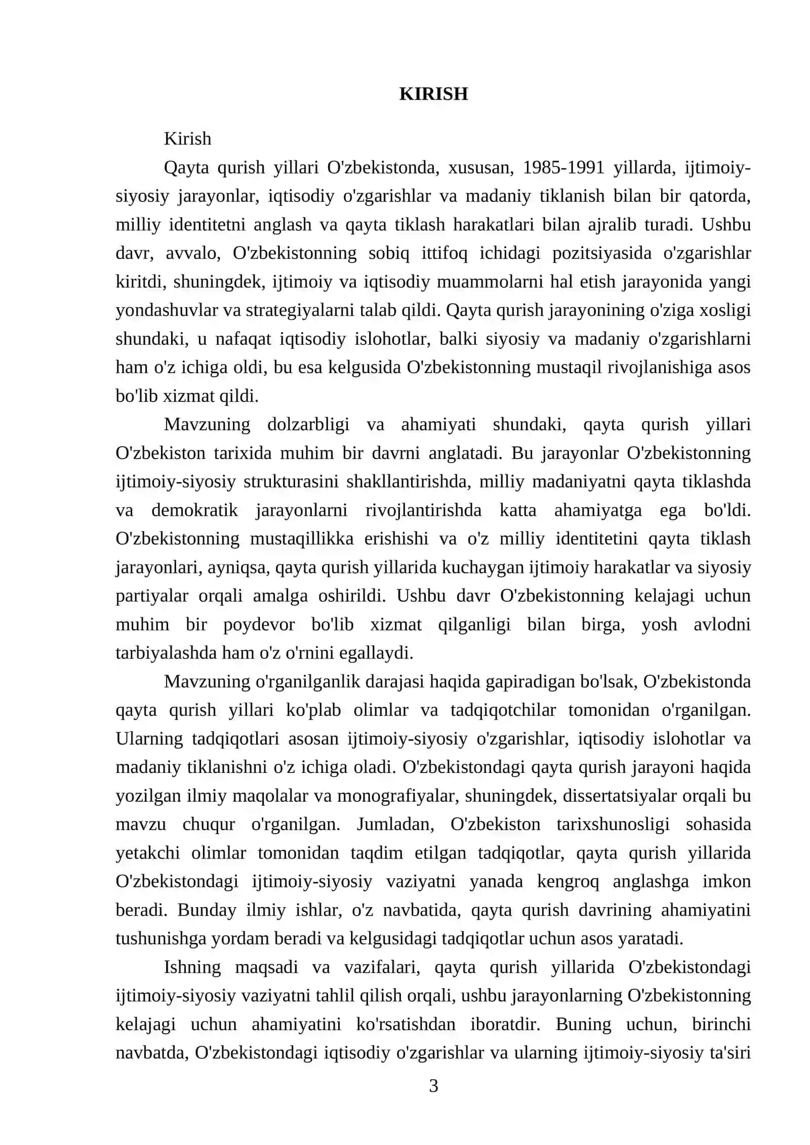 Qayta qurish yillarida O'zbekistondagi ijtimoiy-siyosiy vaziyat 3