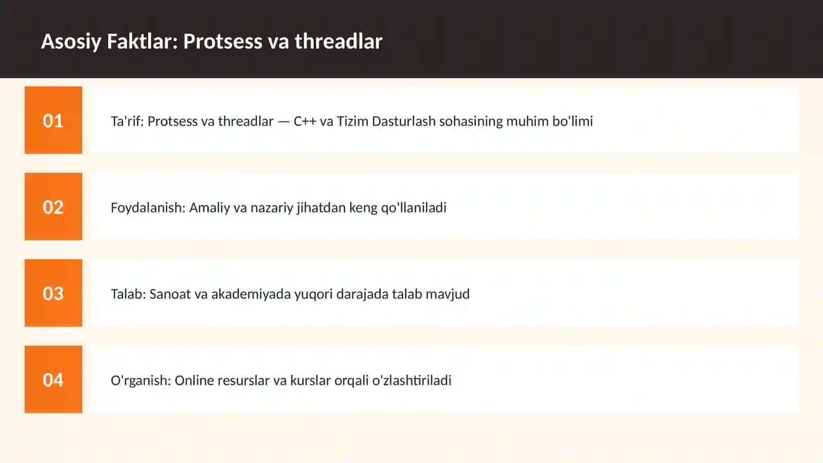 Protsess va threadlar 3
