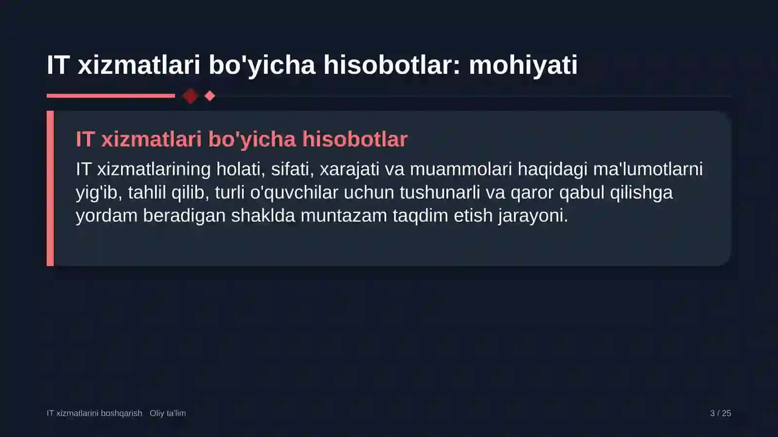 yog'ochni qayta ishlash korxonalarida axborot texnologiyalari xizmatlari bo'yicha hisobotlarni tayyorlash 9359 3
