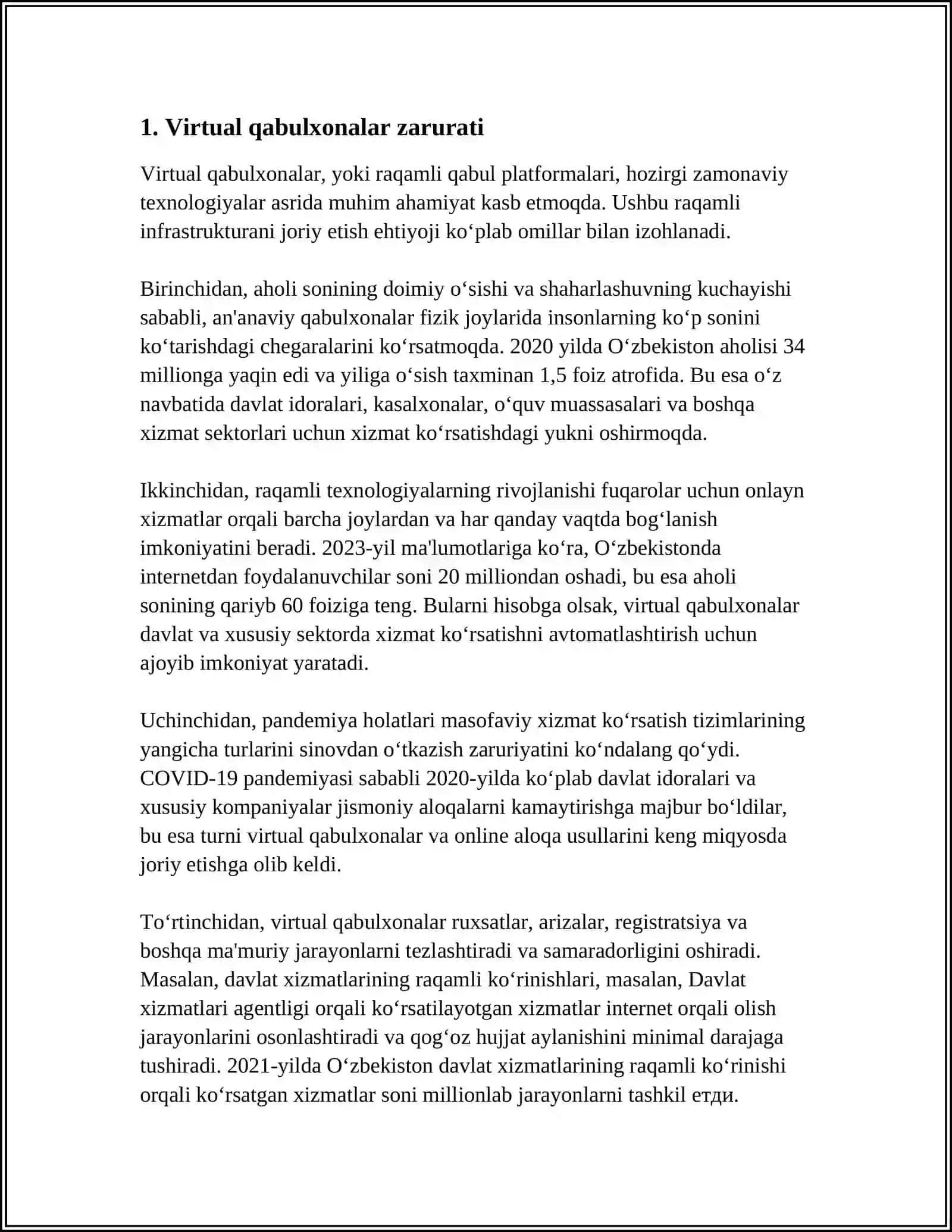 Virtual qabulxonalar zarurati 3