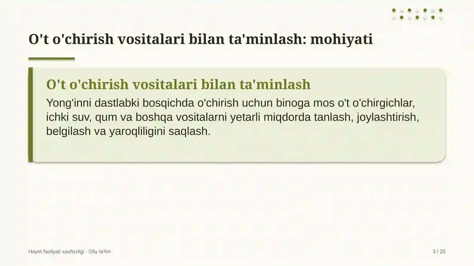 yangiliklar saytlarida o't o'chirish vositalari bilan ta'minlash 2935 3