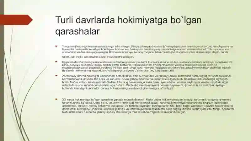 Hokimiyat to`g`risidagi Ilk siyosiy qarashalar 3