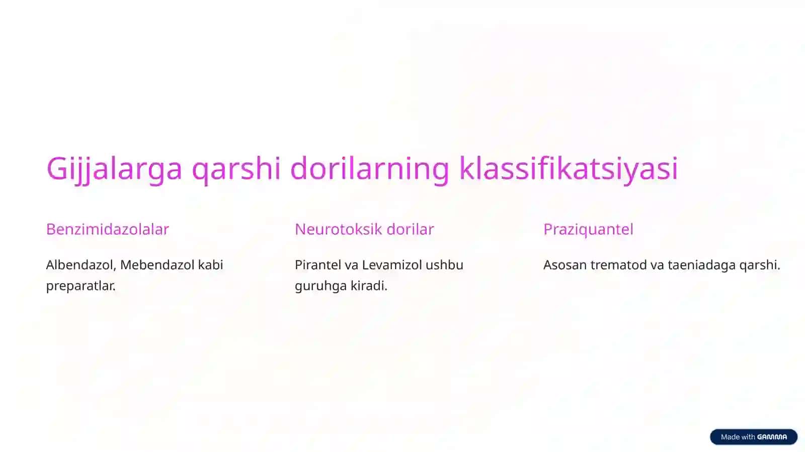 Gijjalarga qarshi dori vositalari 3