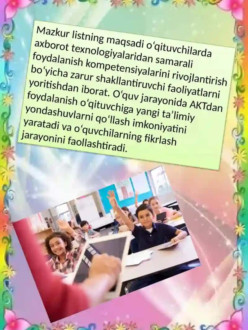 Zamonaviy axborot texnologiyalaridan foydalanish malakalarini shakllantirish 3