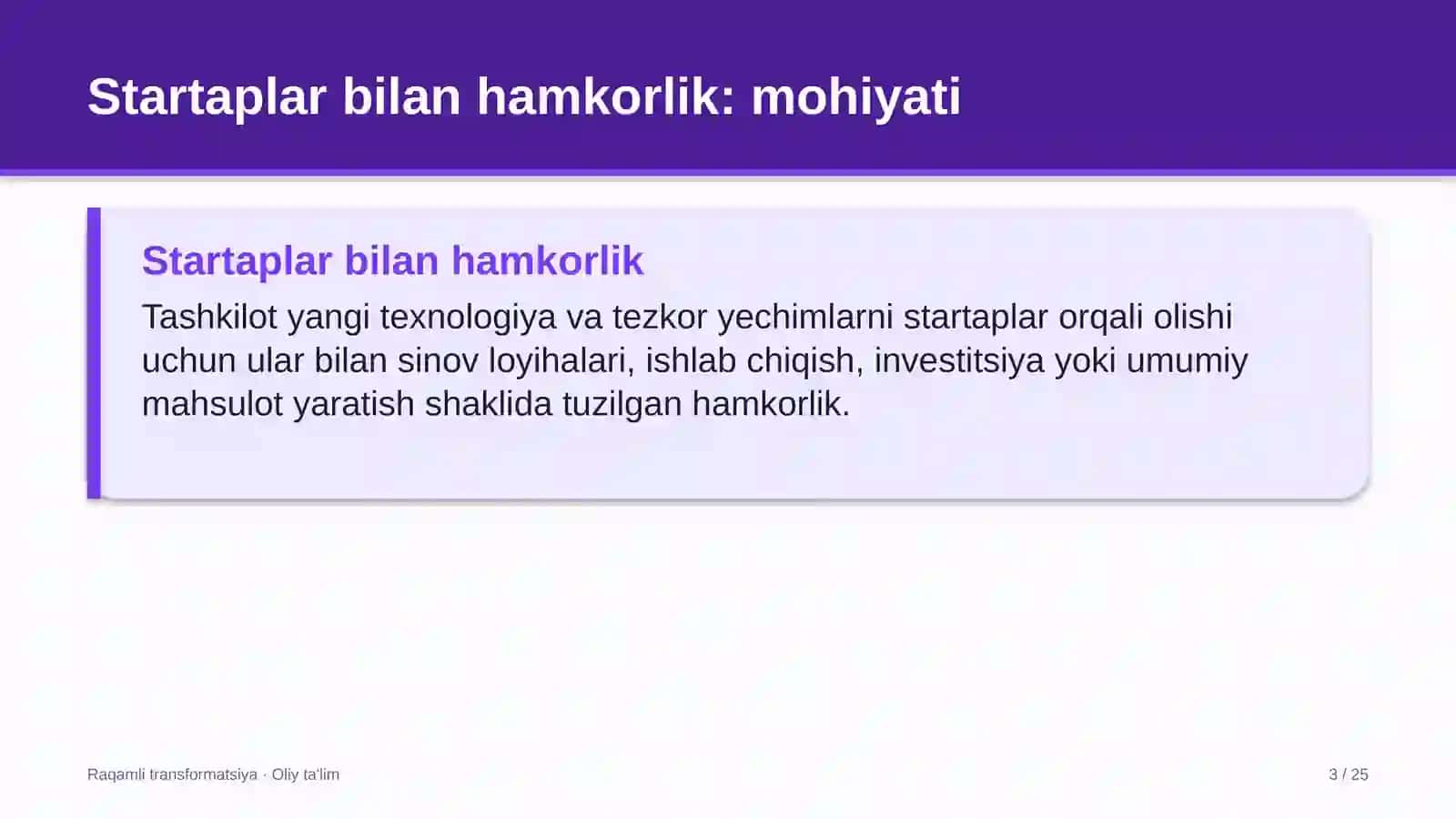 oliy ta'lim muassasalarida startaplar bilan hamkorlik qilish 7090 3