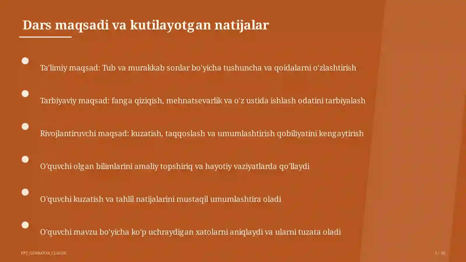 Tub va murakkab sonlar (5-sinf) 3