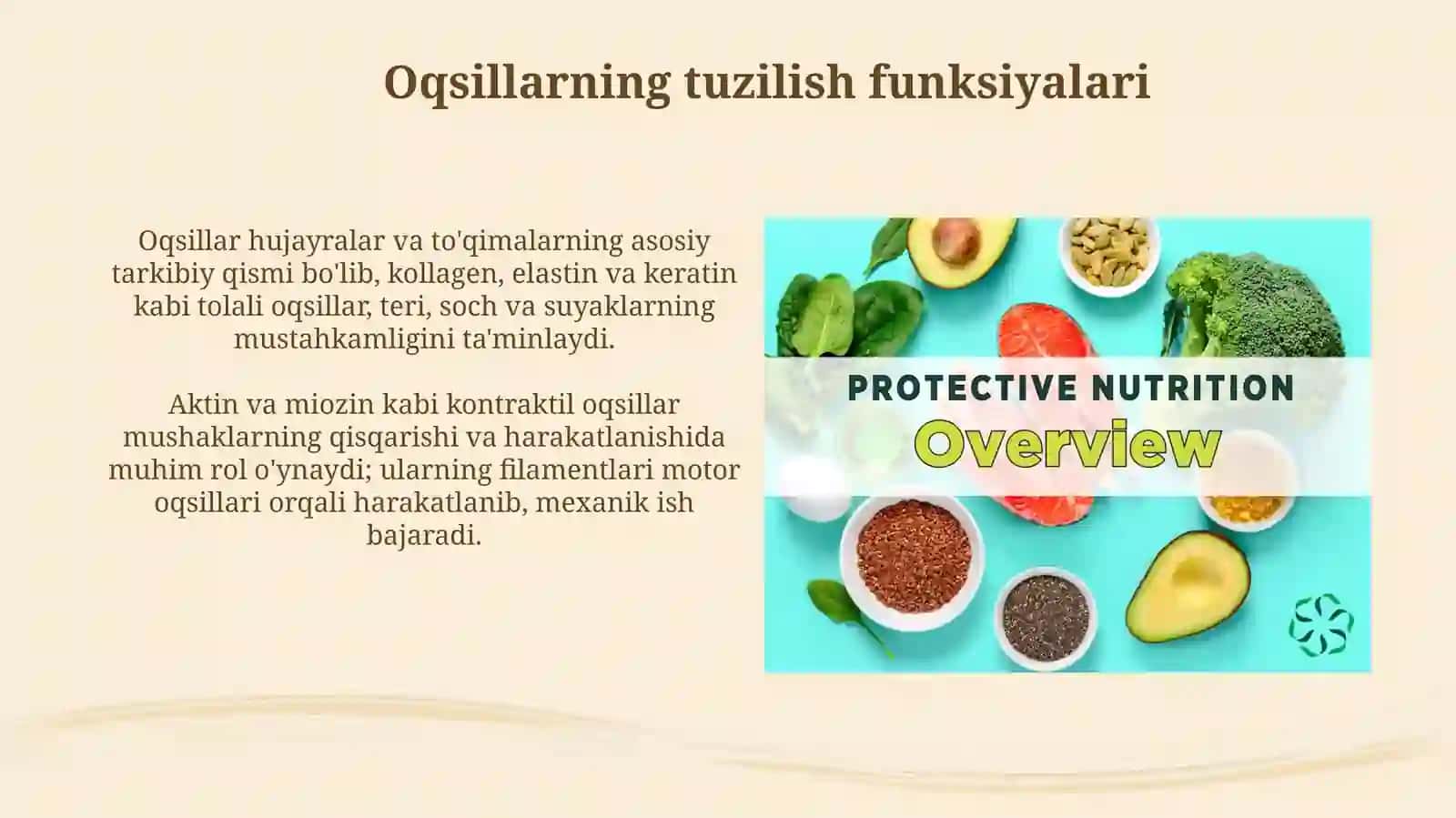 Oqsillarning funksiyalari 3