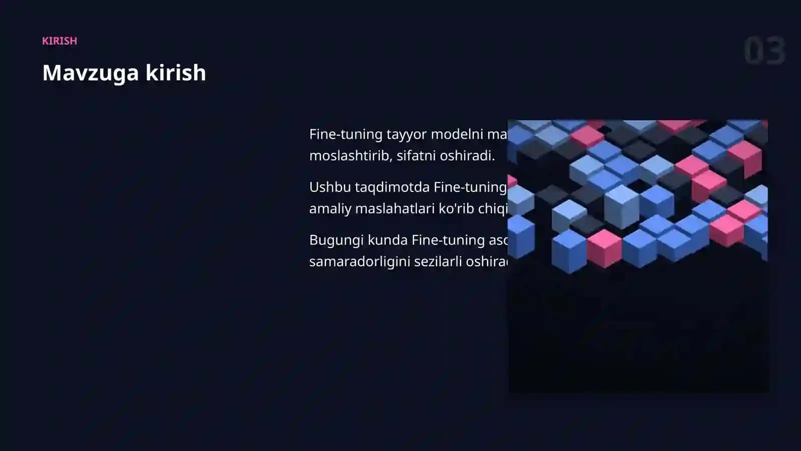 MODELLARNI SOZLASH (FINE-TUNING) 3