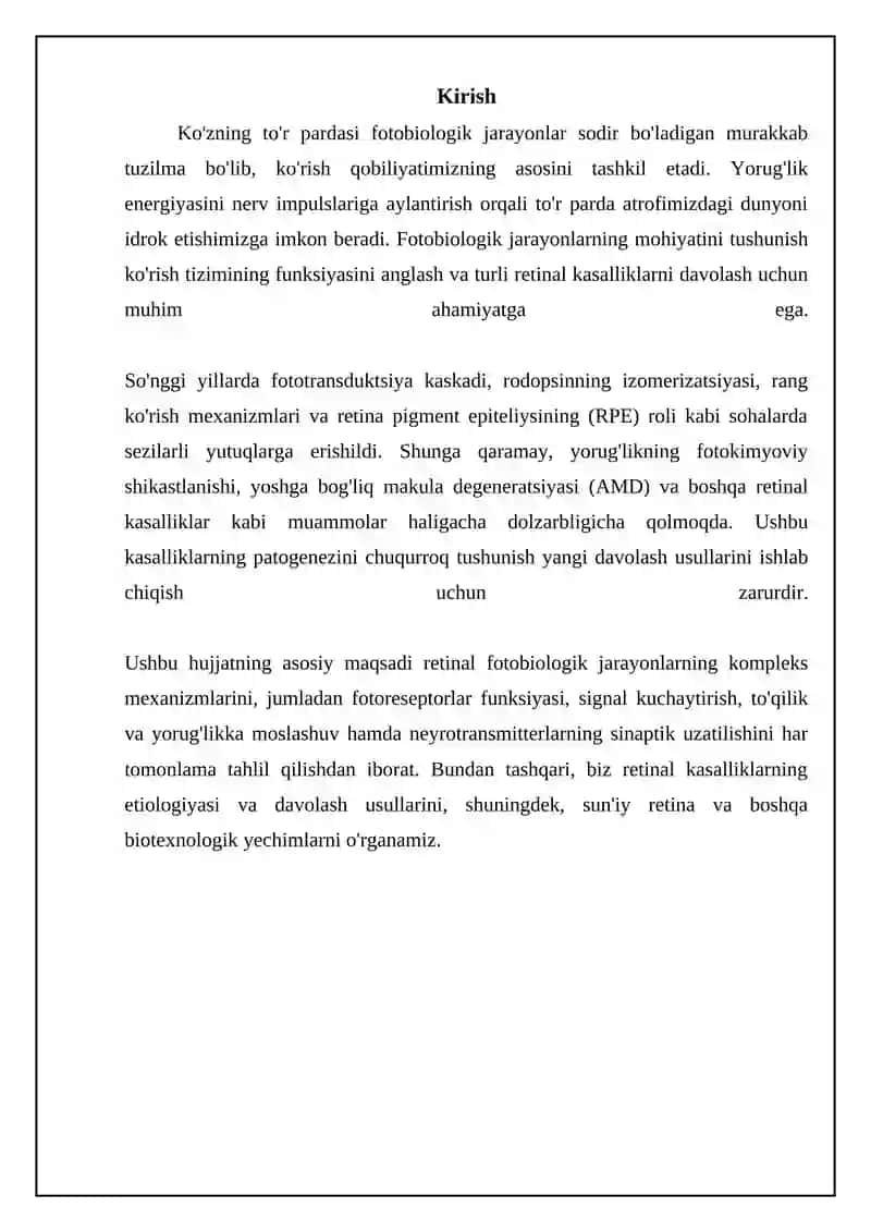 Ko'zning to'r pardasida ketadigan fitobiologik jarayonlar 3