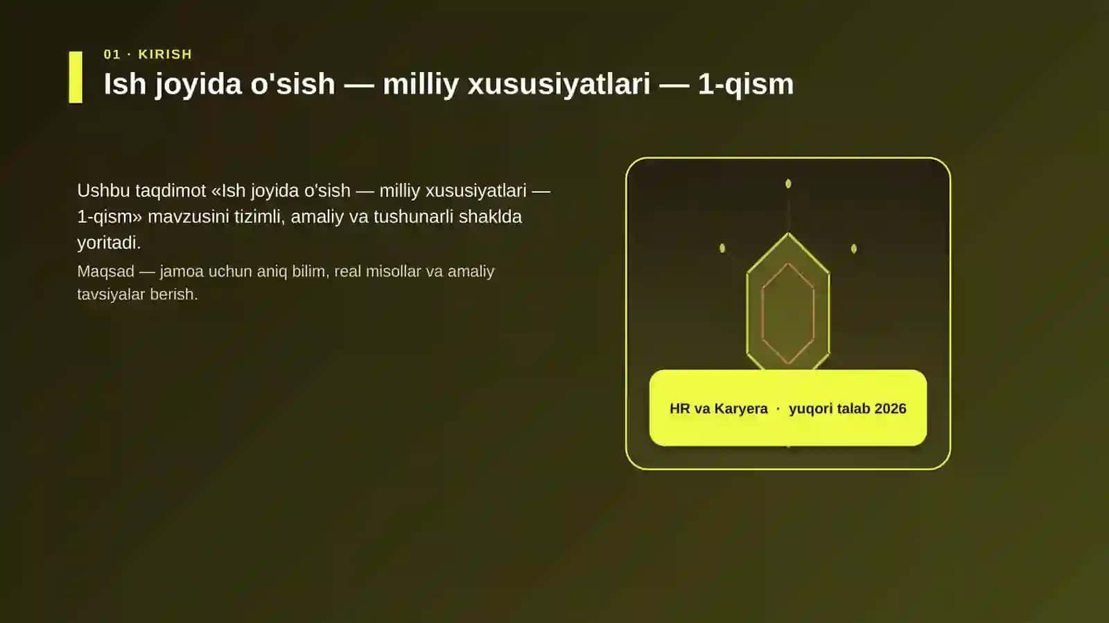 Ish joyida o'sish — milliy xususiyatlari — 1-qism 3
