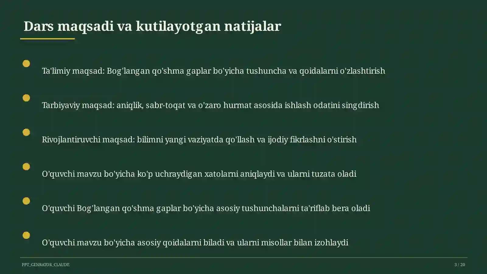 Bog'langan qo'shma gaplar (9-sinf) 3