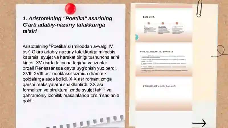 G'arb adabiy-nazariy tafakkuri tarkibiga old manbalarni tahlili 3