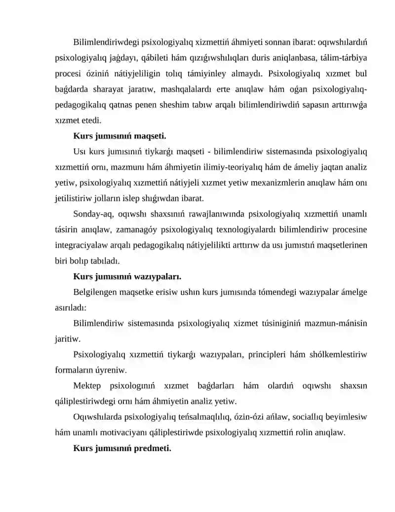 PSIXOLOGIYALIQ XIZMETTIŃ TEORIYALIQ TIYKARLAR 3