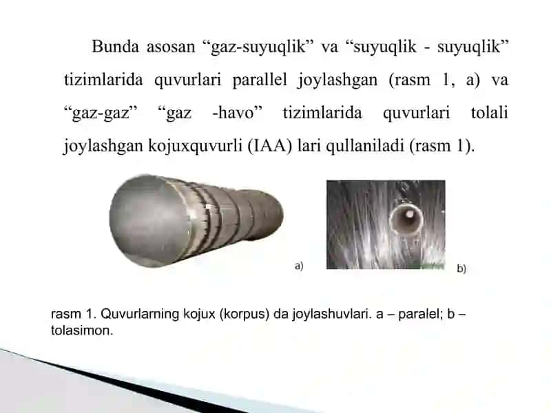 Regeneratsiya gazini isitishda isitgich maqbul konstruksiyasini tanlashni tadqiqot qilish 3