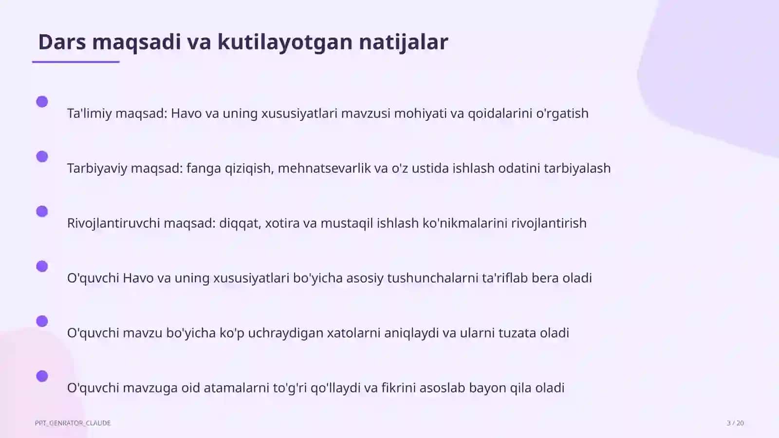 Havo va uning xususiyatlari (2-sinf) 3