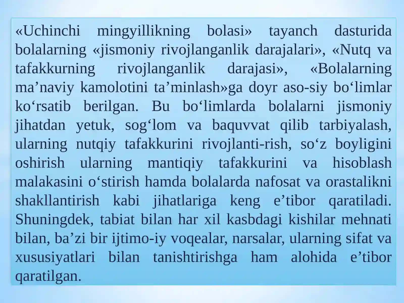 Tarbiyaturlari. Tarbiyaborasida sharq va g’arbi alomalarining fikrlari 3