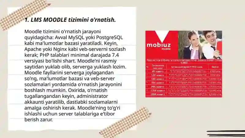 LMS MOODLE kurs yaratish va uni sozlash 3