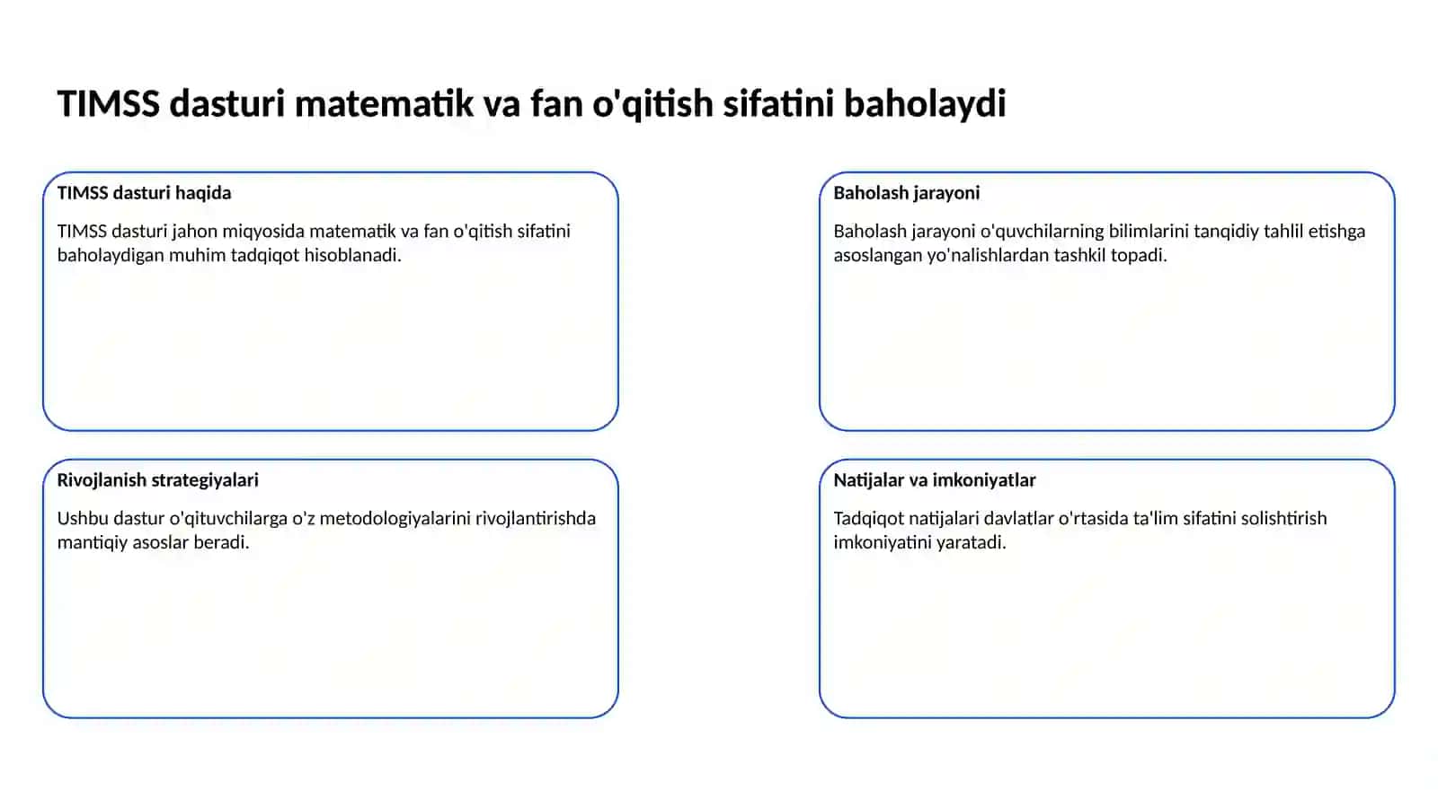 EGRA xalqaro baholash dasturi mazmun va mohiyati 3