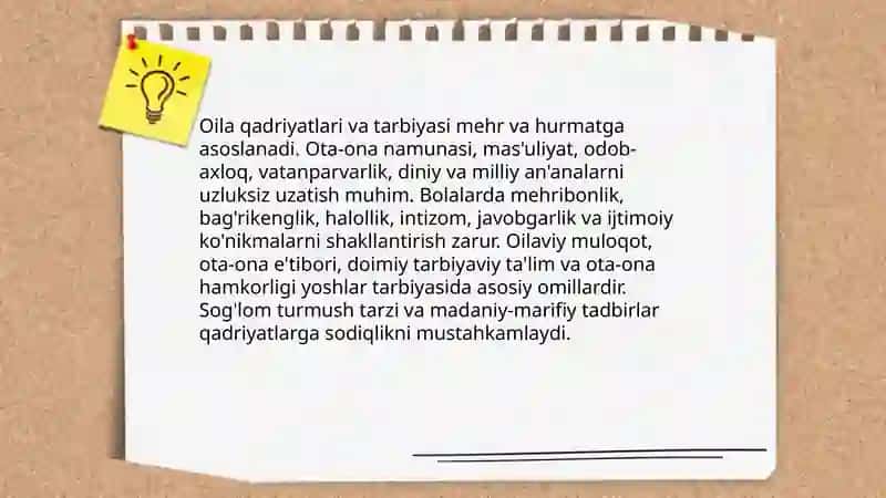 Oila tarbiyasi 3