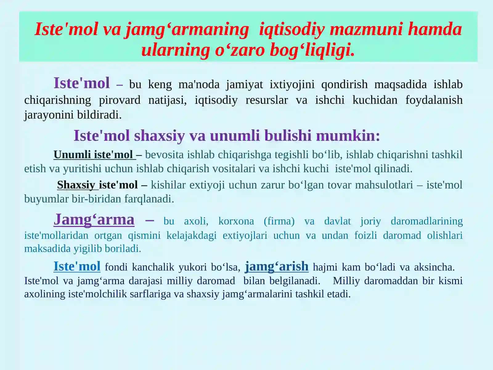 ISTE'MOL, JAMGʻARMA VESTISIYALAR 3