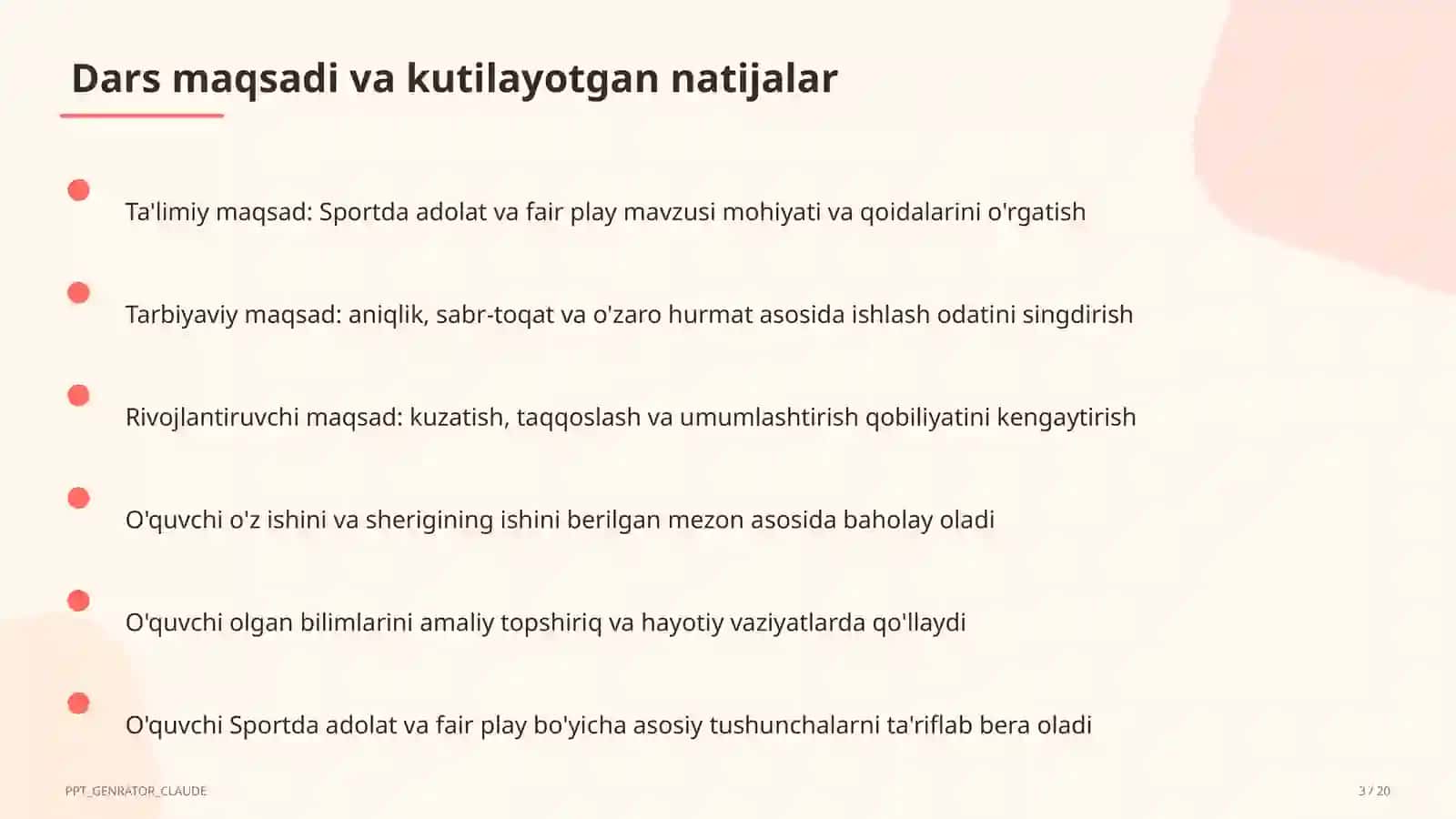 Sportda adolat va fair play (10-sinf) 3