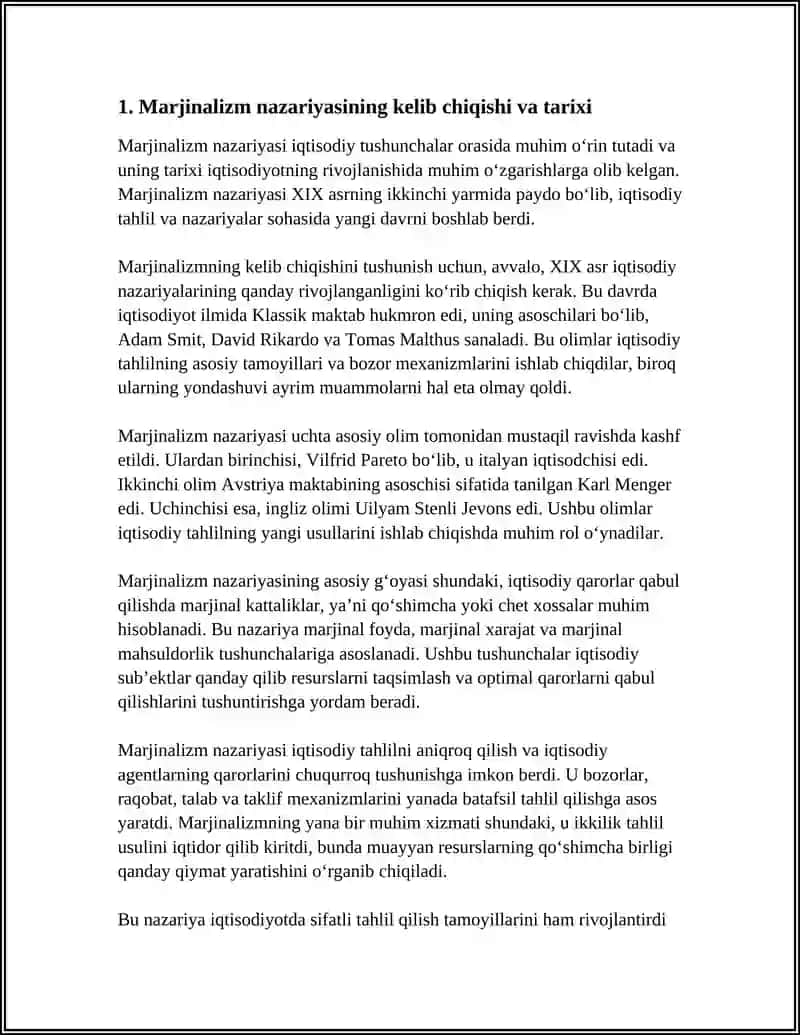 Marjinaliz Iqtisodiy Ta'limotlari Haqida Referat 3