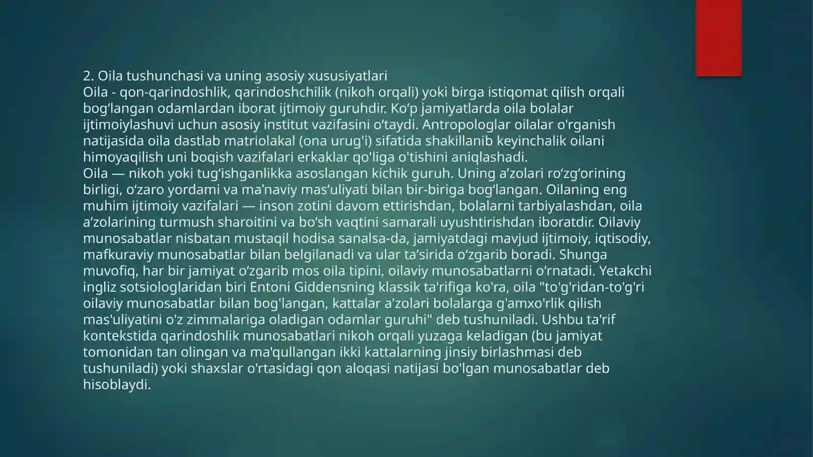Oilalar bilan ishlashda ijtimoiy xodimning vazifalari, ularga qo'yiladigan talablar va majburiyatlar 3