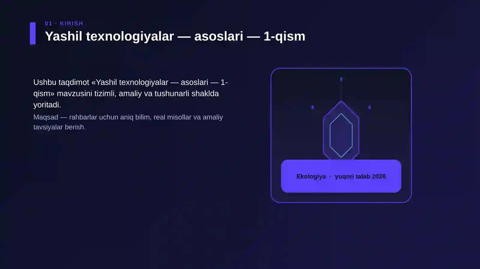 Yashil texnologiyalar — asoslari — 1-qism 3