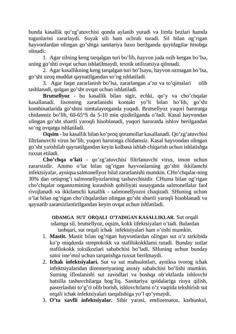 GO’SHT ОRQАLI O’TАDIGАN KАSАLLIKLАR 3