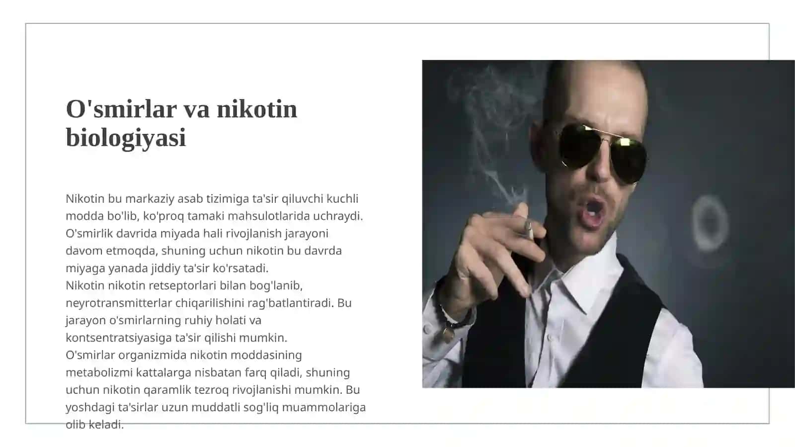 Nikotinizmning o'smirlar va ayollar organizmiga ta'siri 3