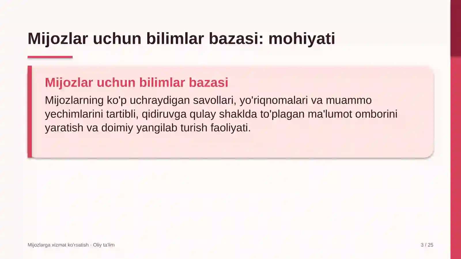 oqova suvlarni tozalash inshootlarida mijozlar uchun bilimlar bazasini yaratish 2131 3