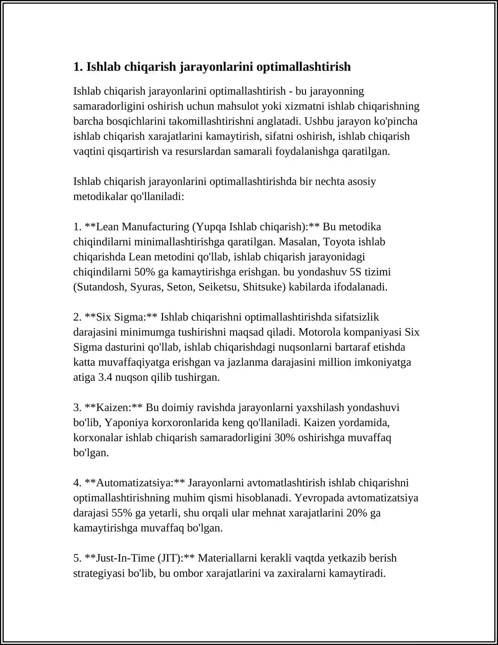 ISHLAB CHIQARISHNI SAMADORLIGI VA UNING KOʻRSATKICHLARI 3