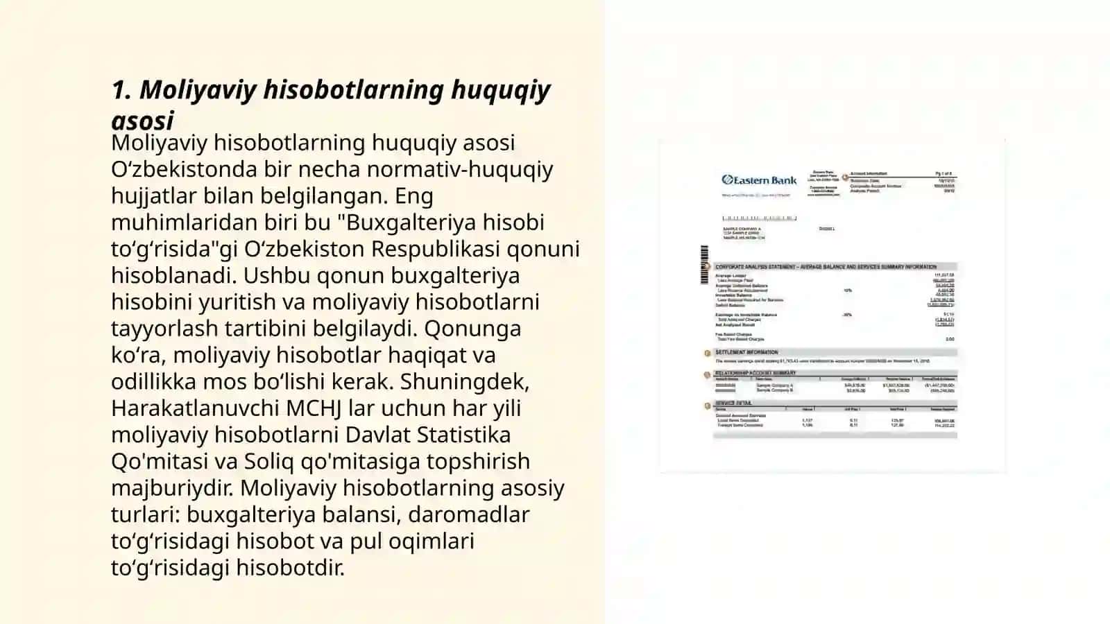Moliyaviy hisobotlar tayyorlash 3