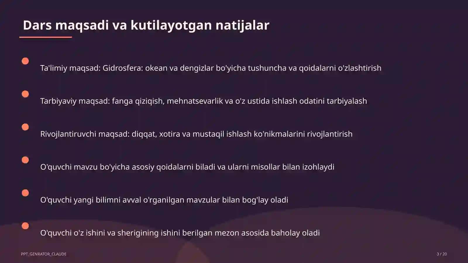 Gidrosfera: okean va dengizlar (6-sinf) 3