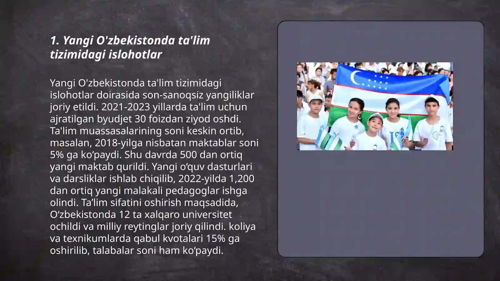 Yangi O'zbekistonda olib borilayotgan manaviy o'zgarishlar 3