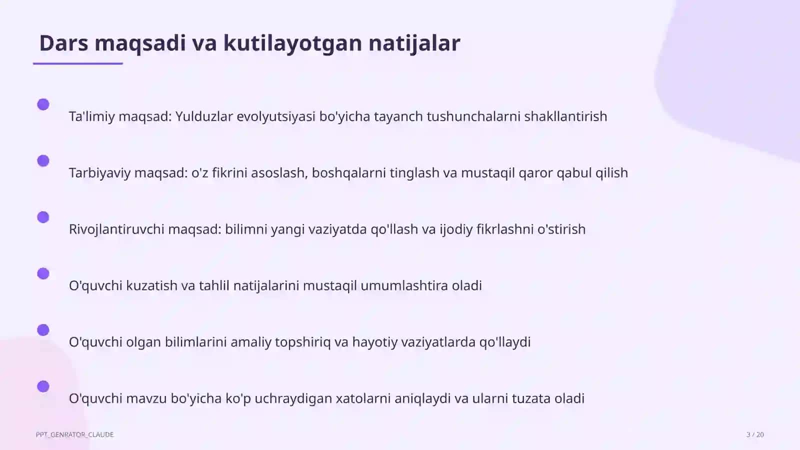 Yulduzlar evolyutsiyasi (11-sinf) 3