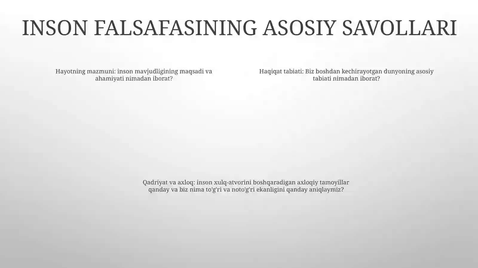 Inson Falsafasi 3
