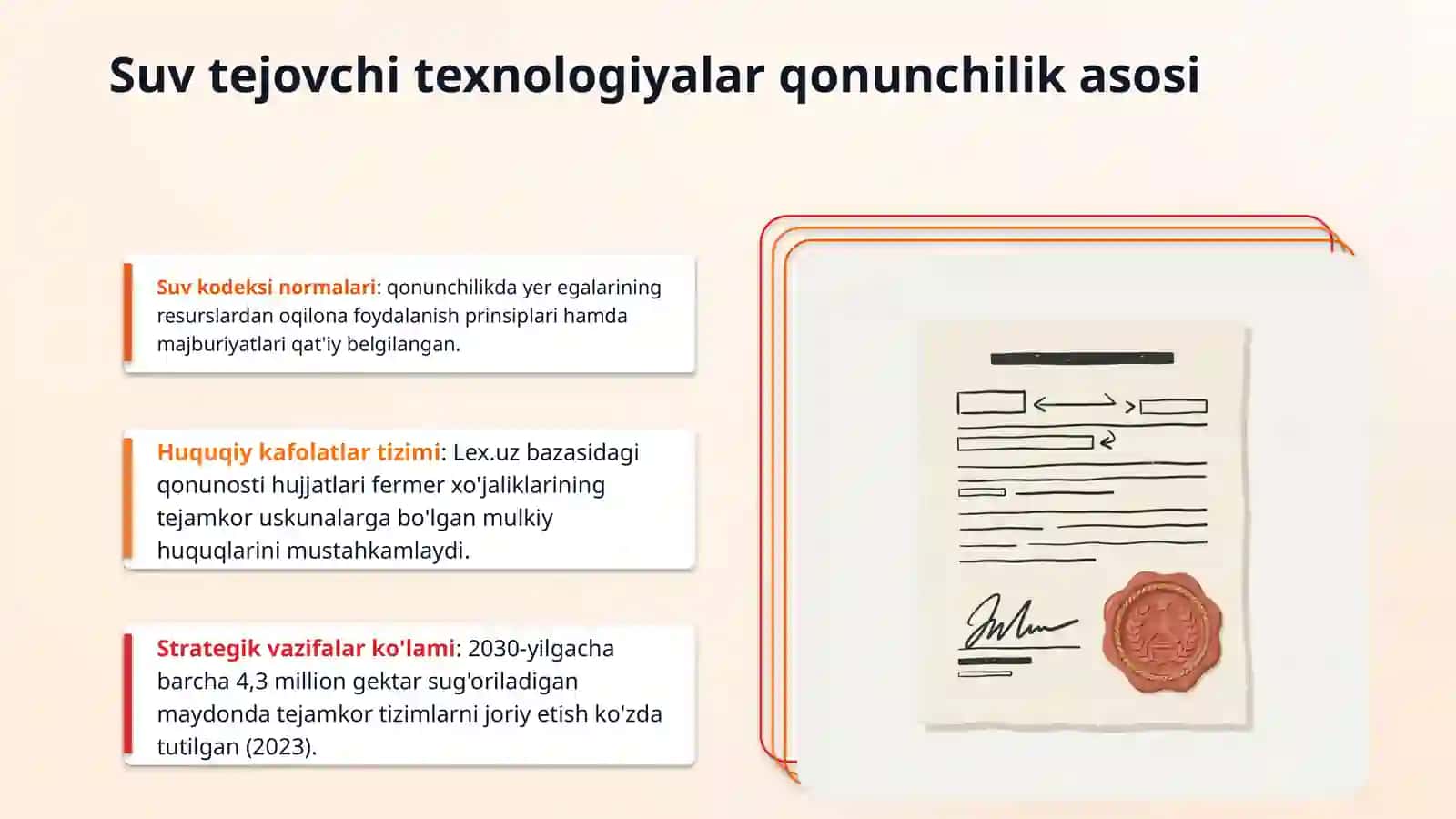 Fermer xo'jaliklarida suv tejovchi texnologiyalarni joriy etishning huquqiy mexanizmlari 3