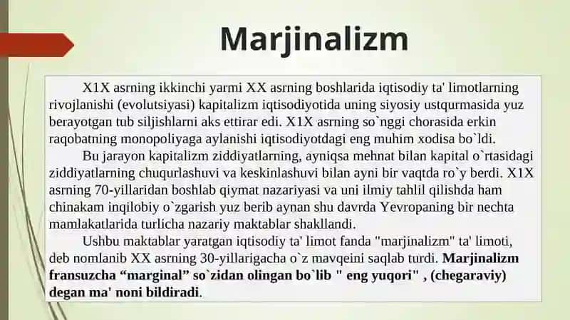 Marjinalizm va uning asosiy yo‘nalishlari 3