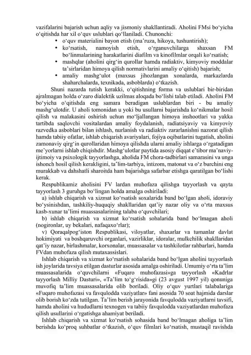 Aholini, moddiy va madaniy boyliklarni xavfsiz xududlarga evakuatsiya qilish 3