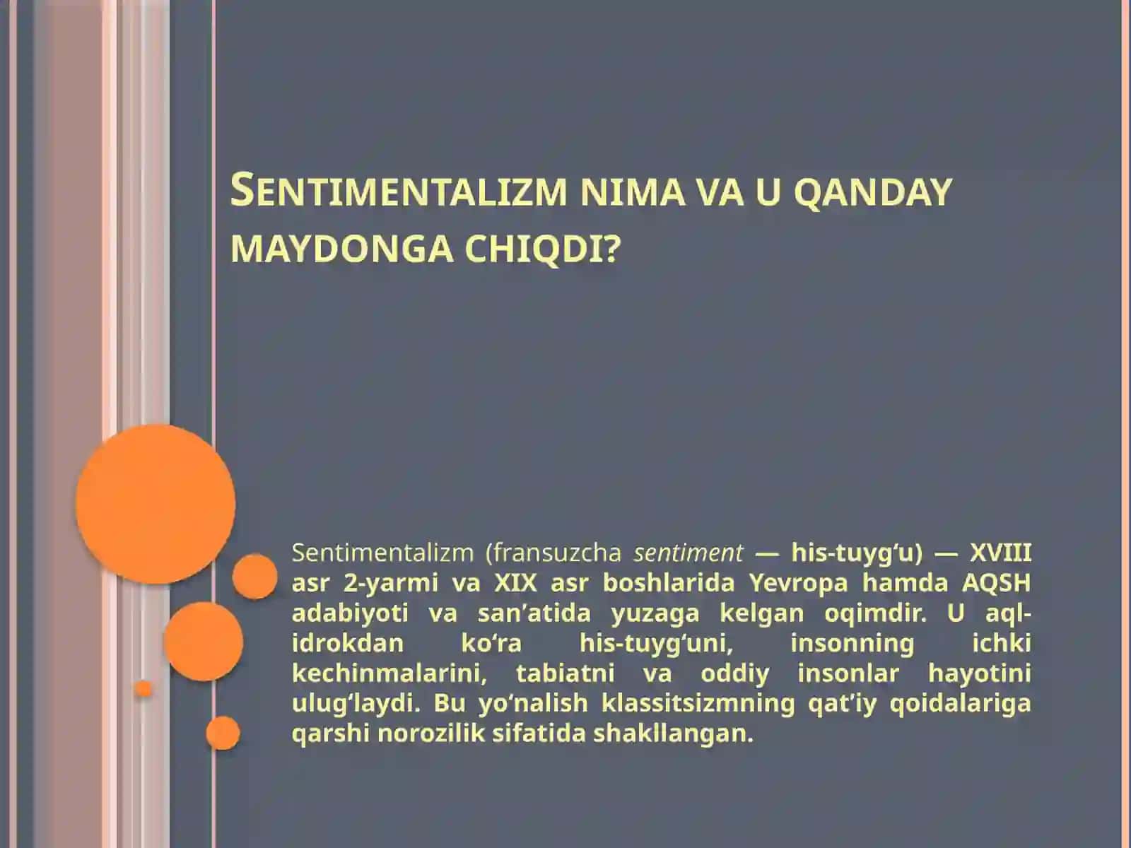 Sentimentalizm adabiyoti 3
