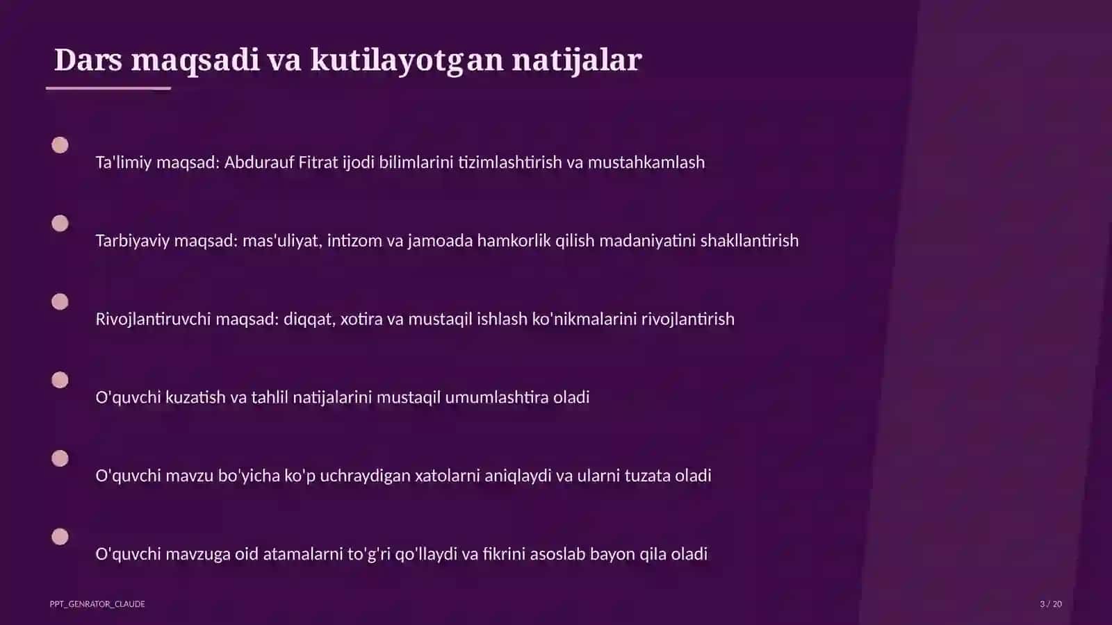 Abdurauf Fitrat ijodi (9-sinf) 3