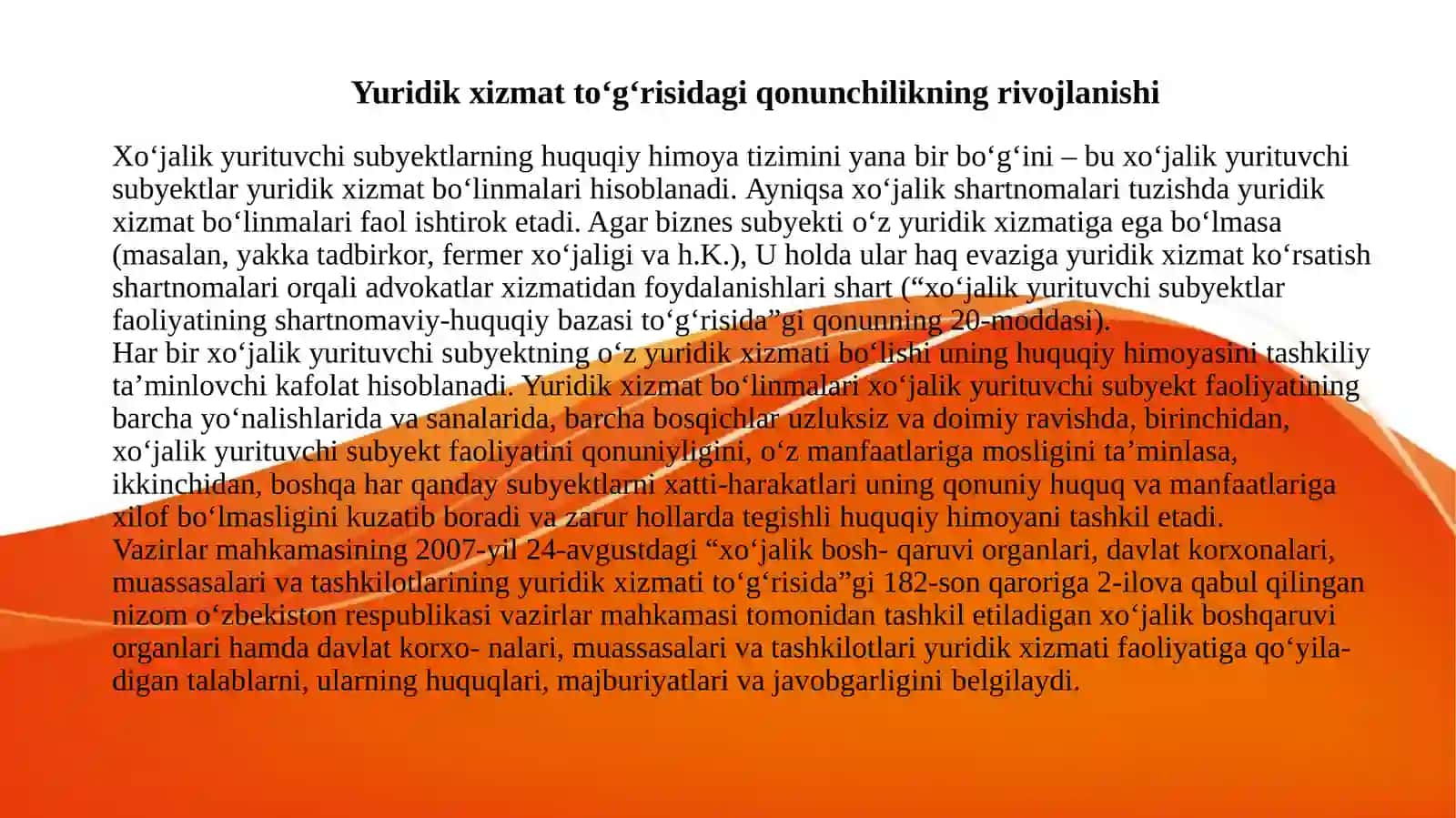 Biznes faoliyatida yuridik xizmat 3