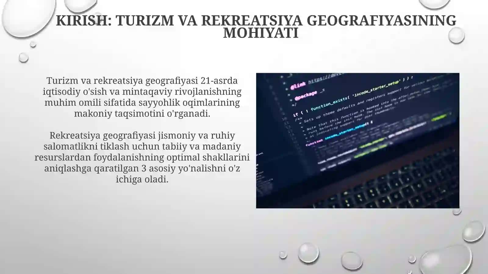 Turizm va rekreatsiya geografiyasining mohiyati va ahamiyati 3
