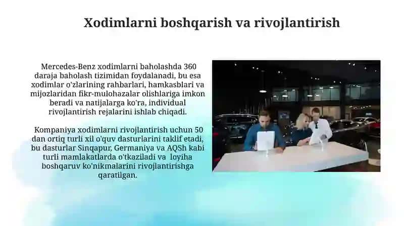 Mercedes-Benz kompaniyasining boshqaruv tizimi 3