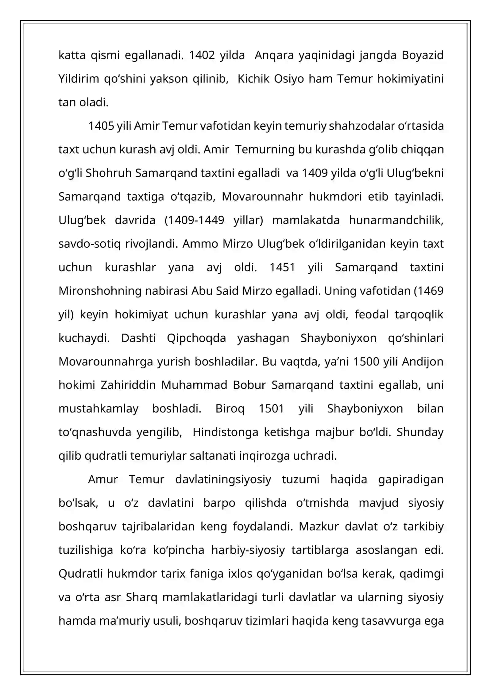 Amir Temur va temuriylar davlati tarixiy geografiyasi 3