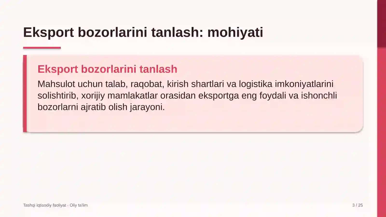 Yilqichilikda eksport bozorlarini tanlash 3