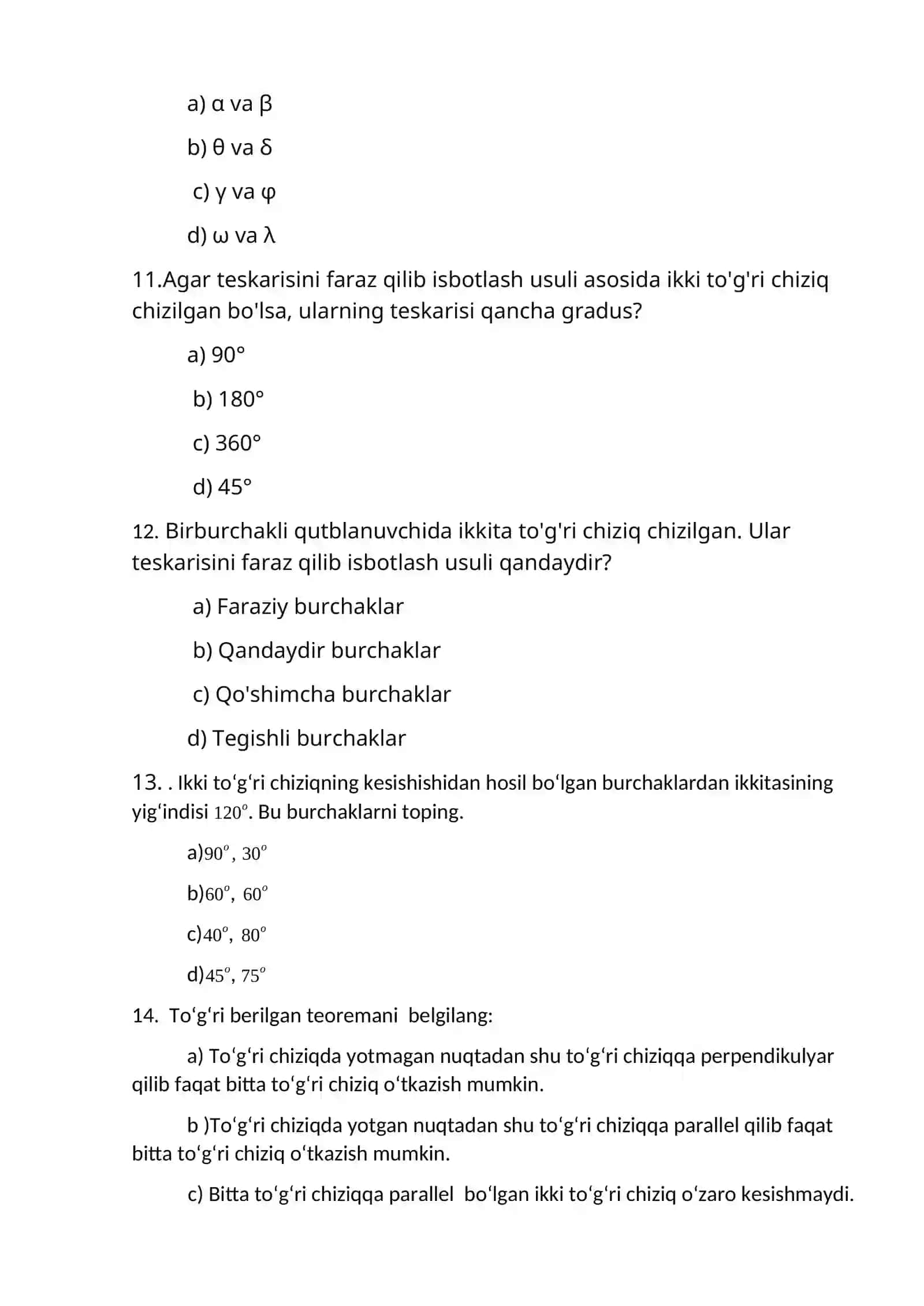 Qo‘shni burchaklar bissektrisasi 3