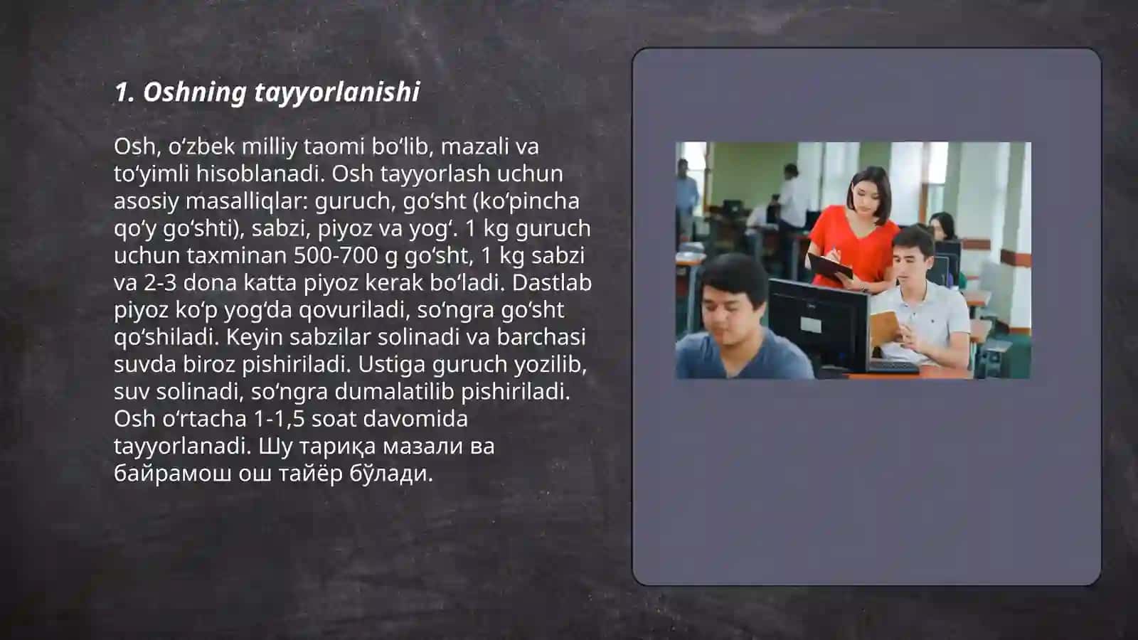 Yaxna taom va tamaddilarni tayyorlash jarayoni texnologiyasi 3