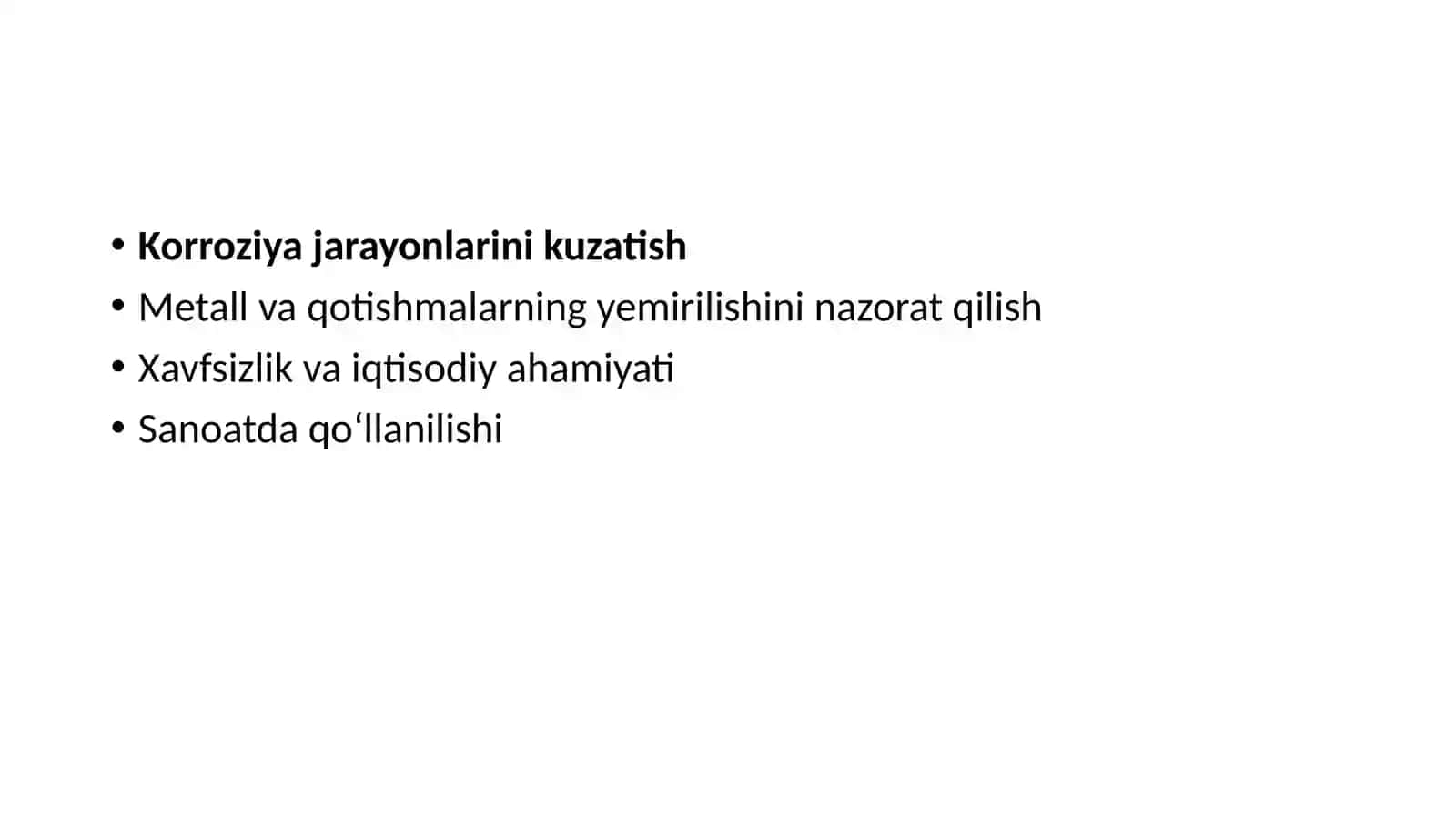 Neft-gaz qurilmalari korroziyasi fanidan tayyorlangan taqdimot 3